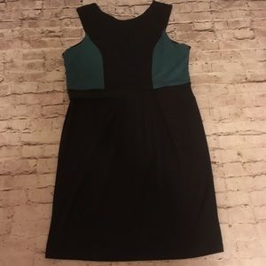 Christine V ,two tone black/teal  sleeveless dress size 2X